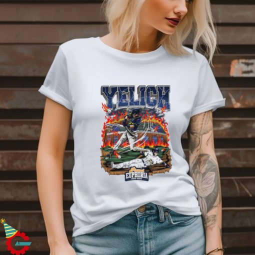 Christian Yelich baseball design cartoon shirt