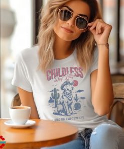 Cowboys Childless Dog Lady Living The Paw Some Life Kamala 2024 Shirt