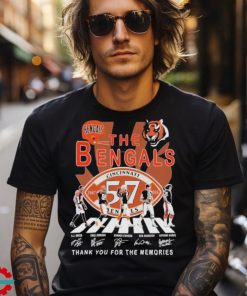 Design The Cincinnati Bengals 54 Years 1967 2024 Thank You For The Memories T Shirt