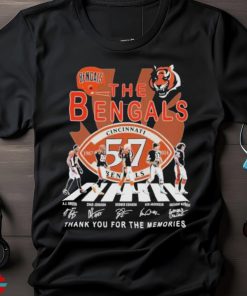 Design The Cincinnati Bengals 54 Years 1967 2024 Thank You For The Memories T Shirt