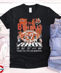 Design The Cincinnati Bengals 54 Years 1967 2024 Thank You For The Memories T Shirt