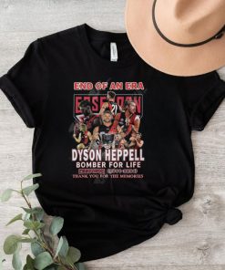 End Of An Era Dyson Heppell Bomber For Life Essedon 2011 2024 Thank You For The Memories T Shirt