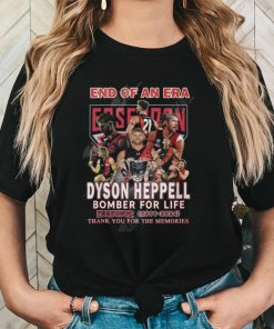 End Of An Era Dyson Heppell Bomber For Life Essedon 2011 2024 Thank You For The Memories T Shirt