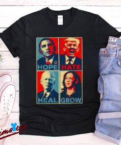 Kamala Harris 2024 Campaign Shirt, Hope Hate Heal Grow Design