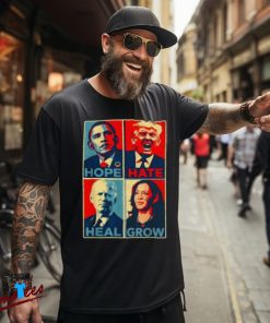 Kamala Harris 2024 Campaign Shirt, Hope Hate Heal Grow Design