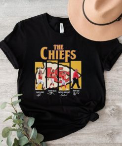 Kansas City Chiefs Chris Jones Travis Kelce Patrick Mahomes Andy Reid Signatures Shirt