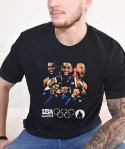 Kevin Durant LeBron James Stephen Curry USA basketball Olympics 2024 vintage shirt