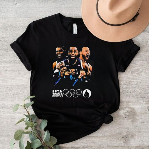 Kevin Durant LeBron James Stephen Curry USA basketball Olympics 2024 vintage shirt