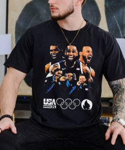 Kevin Durant LeBron James Stephen Curry USA basketball Olympics 2024 vintage shirt