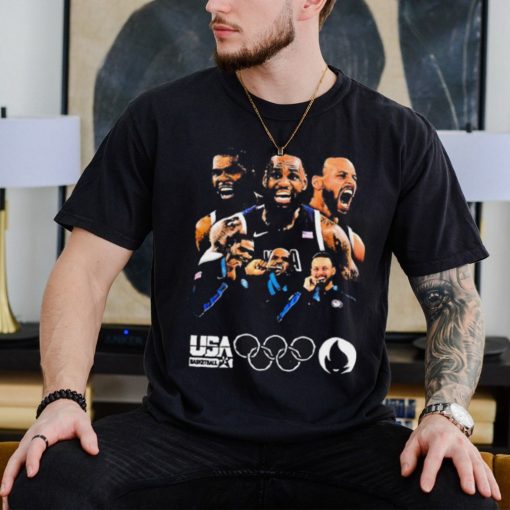 Kevin Durant LeBron James Stephen Curry USA basketball Olympics 2024 vintage shirt