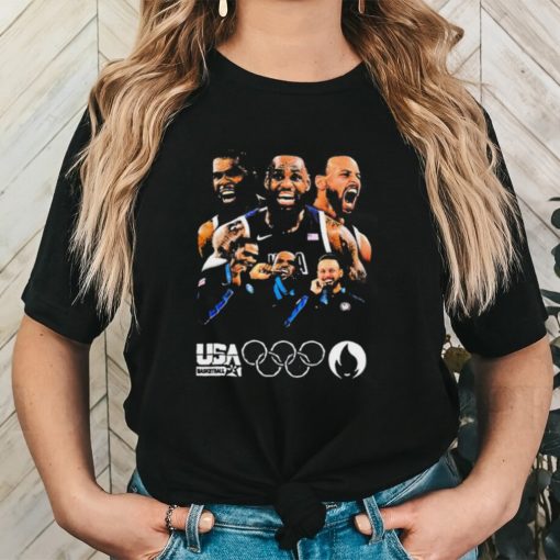 Kevin Durant LeBron James Stephen Curry USA basketball Olympics 2024 vintage shirt