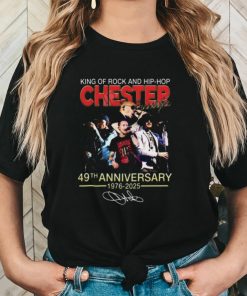 King Of Rock And Hip Hop Chester Bennington 49th Anniversary 1976 2025 T Shirt