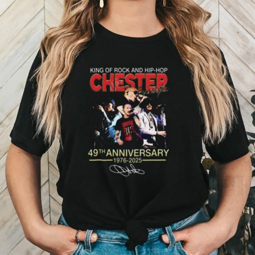 King Of Rock And Hip Hop Chester Bennington 49th Anniversary 1976 2025 T Shirt