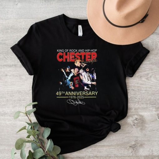 King Of Rock And Hip Hop Chester Bennington 49th Anniversary 1976 2025 T Shirt