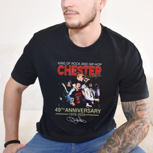 King Of Rock And Hip Hop Chester Bennington 49th Anniversary 1976 2025 T Shirt