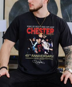 King Of Rock And Hip Hop Chester Bennington 49th Anniversary 1976 2025 T Shirt