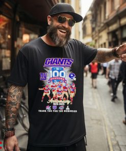 New York Giants 100 season anniversary 1925 2025 thank you for the memories shirt