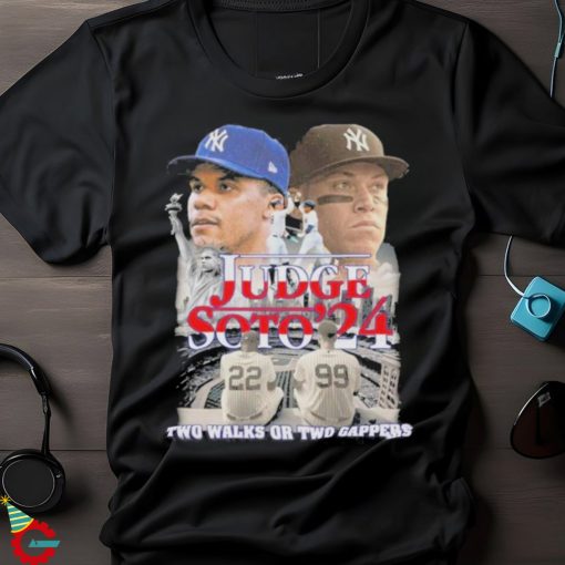 New York Yankees Aaron Judge Juan Soto 2024 Two Walks Gappers T Shirt