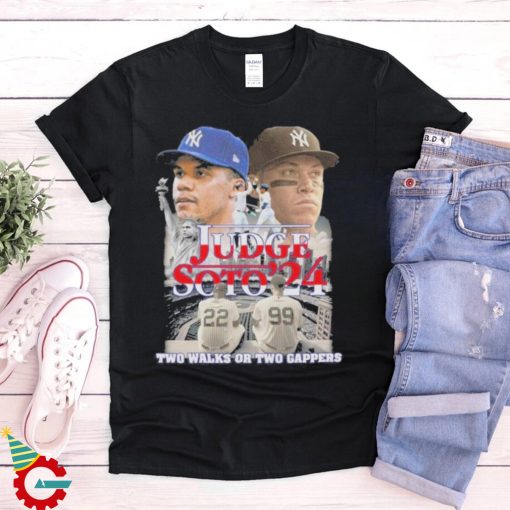 New York Yankees Aaron Judge Juan Soto 2024 Two Walks Gappers T Shirt