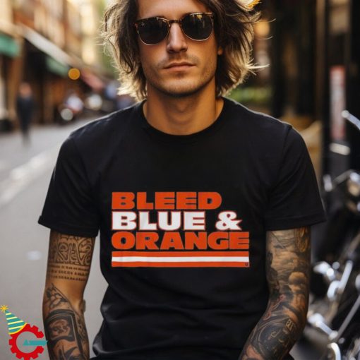 Official Chicago Football Bleed Blue & Orange Shirt