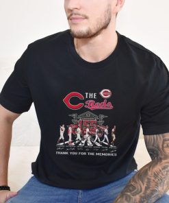 Official Cincinnati Reds The Legend Of Reds Thank You For 155 Years Signatures T Shirt