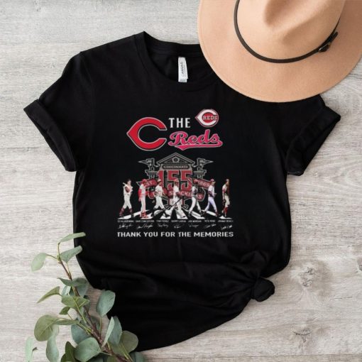 Official Cincinnati Reds The Legend Of Reds Thank You For 155 Years Signatures T Shirt