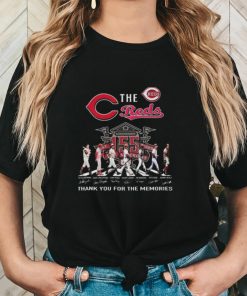 Official Cincinnati Reds The Legend Of Reds Thank You For 155 Years Signatures T Shirt