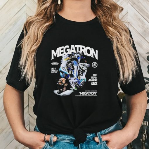 Official Detroit Lions Calvin Johnson Megatron the Titan Among T Shirt