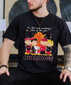 Official It’s The Most Wonderful Time Of The Year Peanuts Characters X Georgia Bulldogs T Shirt