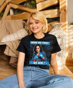 Official Kamala We Fight We Win Campaign Quote T Shirt