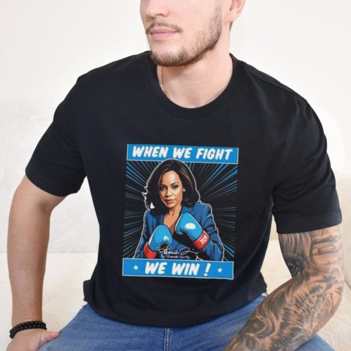 Official Kamala We Fight We Win Campaign Quote T Shirt