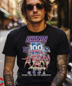 Official New York Giants 100th Anniversary Thank You For The Memories Shirt