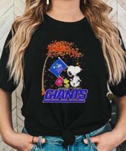 Official Peanuts Snoopy And Woodstock Parade Flag New York Giants In The Fall Shirt