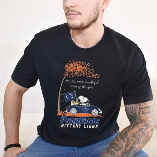 Official Penn State Nittany Lions Snoopy Driving In The Wonderful Season Shirt