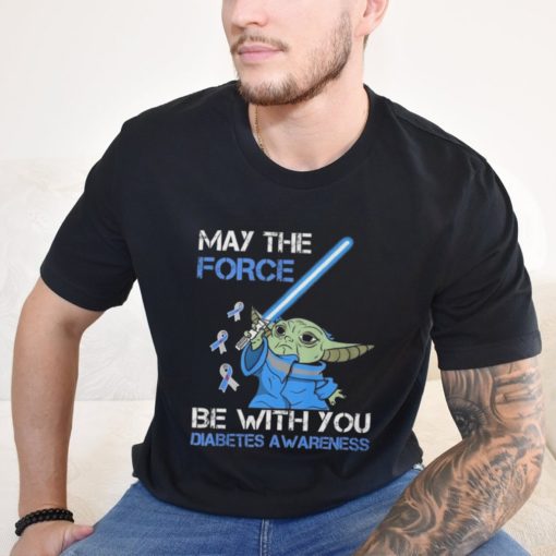 Official Star Wars Baby Yoda May The Force Be With You Diabetes Awareness Shirt