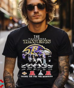 Official The Baltimore Ravens Thank You For The Memories T Shirt