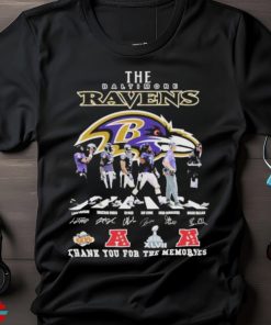 Official The Baltimore Ravens Thank You For The Memories T Shirt