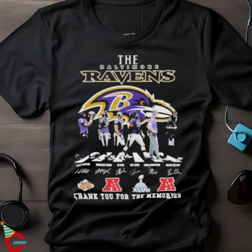 Official The Baltimore Ravens Thank You For The Memories T Shirt