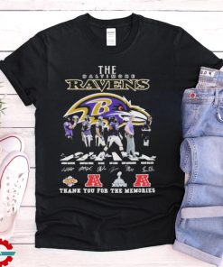 Official The Baltimore Ravens Thank You For The Memories T Shirt