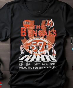 Official The Cincinnati Bengals 54 Years 1967 2024 Thank You For The Memories T Shirt