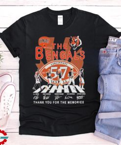 Official The Cincinnati Bengals 54 Years 1967 2024 Thank You For The Memories T Shirt