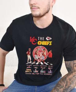 Official The Kansas City Chiefs Signatures Thank You For The Memories T Shirt