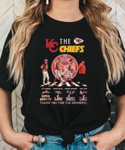 Official The Kansas City Chiefs Signatures Thank You For The Memories T Shirt