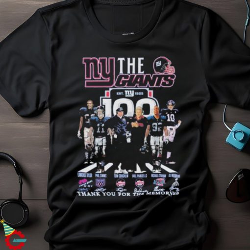 Official The New York Giants 100 Thank You For The Memories T Shirt