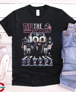 Official The New York Giants 100 Thank You For The Memories T Shirt