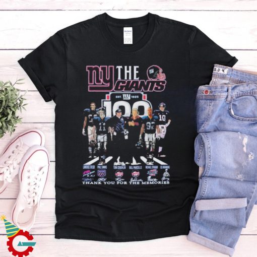 Official The New York Giants 100 Thank You For The Memories T Shirt