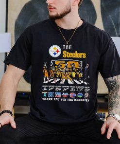 Official The Pittsburgh Steelers Super Bowl go on the Abbey road thank you for the memories signatures shirt