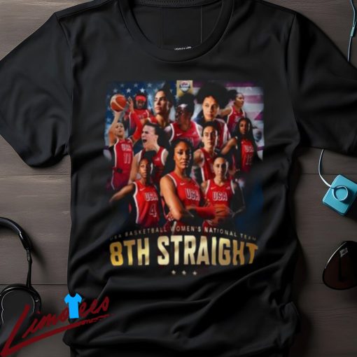 Official Usa Basketball Women’s National Team 8Th Straight Shirt