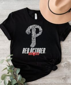 Original Philadelphia Phillies Logo Players Names Red October 2023 Shirt