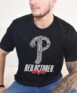 Original Philadelphia Phillies Logo Players Names Red October 2023 Shirt